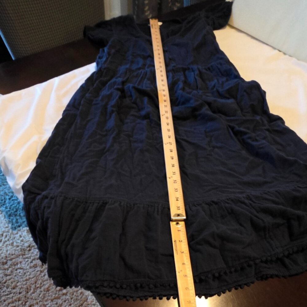 Little Black Dress Cotton Size 12 Large Lagenlook Flowy - Picture 11 of 15